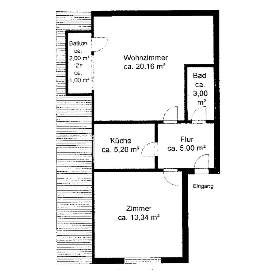 Grundriss der Wohnung