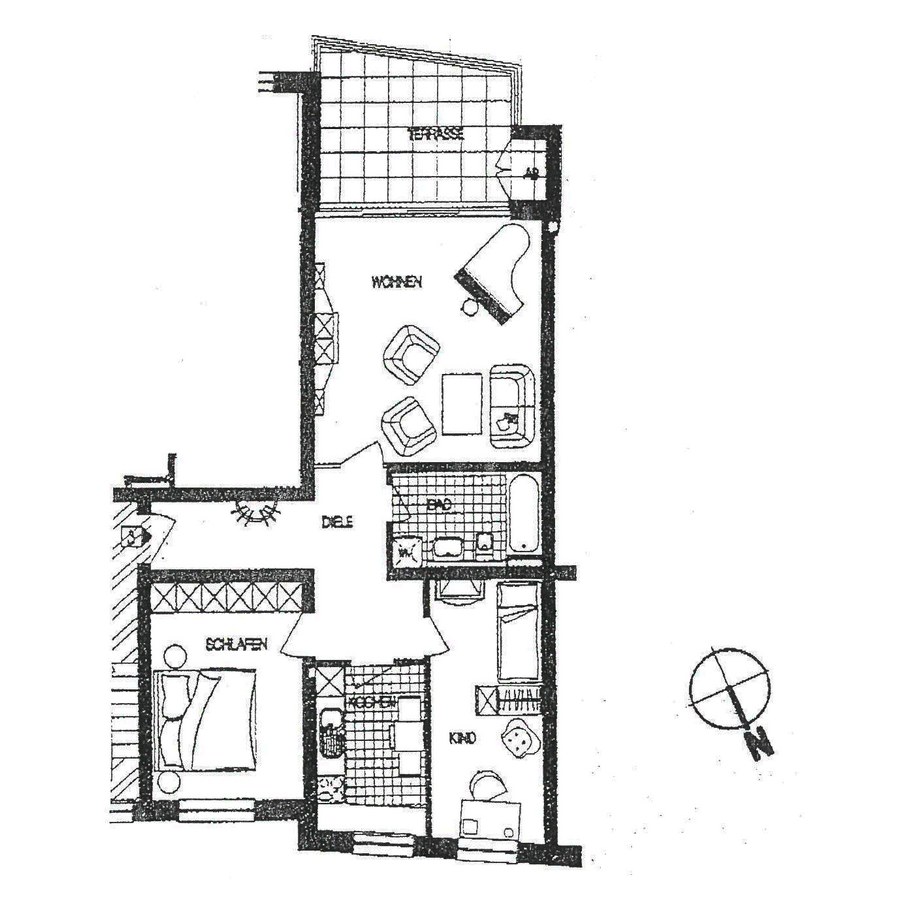 Grundriss der Wohnung